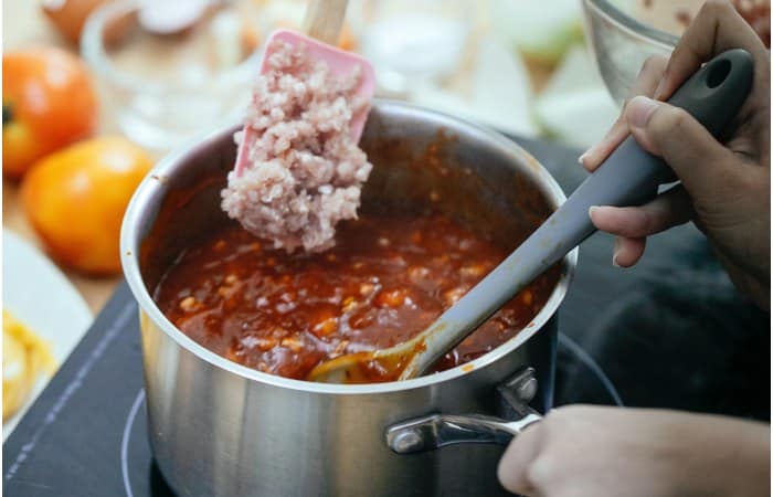 Cooking in pressure cooker